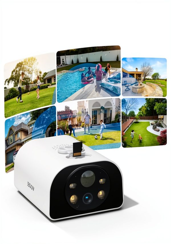 AOQEE S1 4 Pack White Wireless Solar Security Camera 2K Night Vision-6