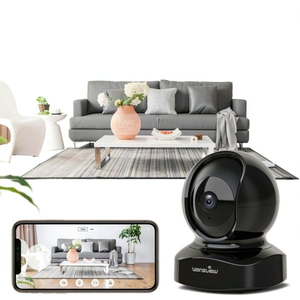 Wansview 2K WiFi Dome Surveillance Camera 5MP Black Indoor-2
