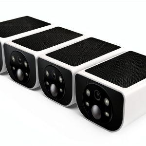 AOQEE S1 4-Pack Wireless Outdoor Camera Solar Powered 2K Night Vision-0