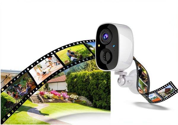 Tziarp 2K Solar Bullet Security Camera 4 Pack White Outdoor WiFi-3