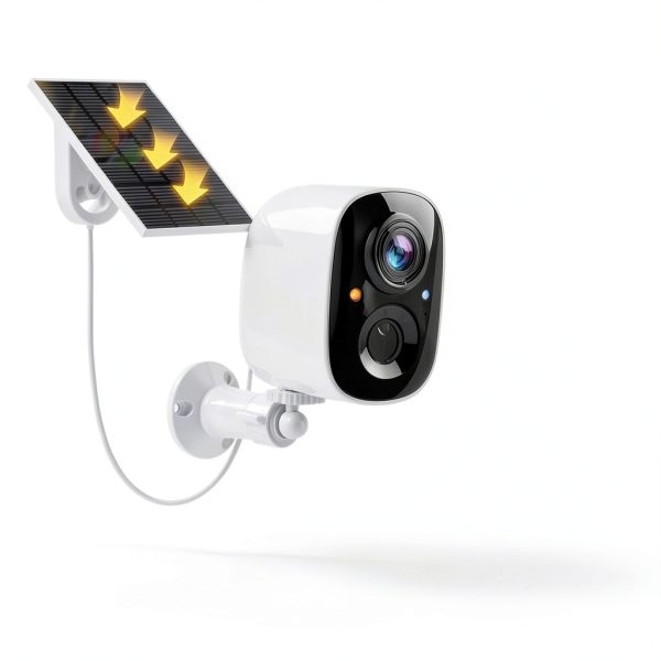 Tziarp 2K Solar Bullet Security Camera 4 Pack White Outdoor WiFi-1