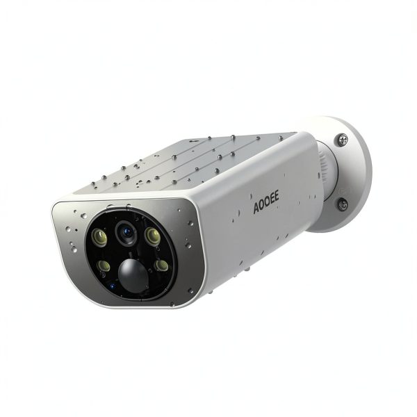 AOQEE S1 4 Pack White Wireless Solar Security Camera 2K Night Vision-5