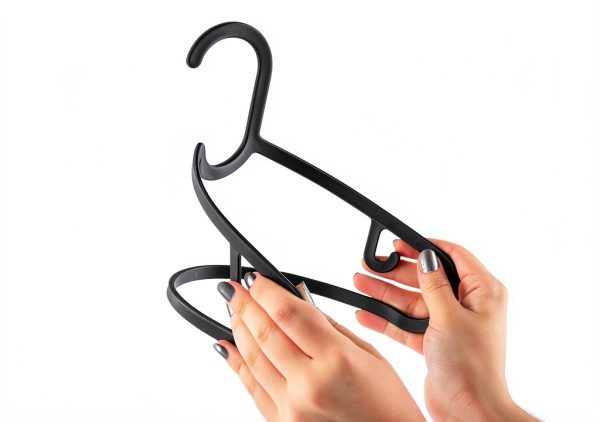 Black Thin Plastic Hangers 20 Pack milano home Space Saving Hangers-3