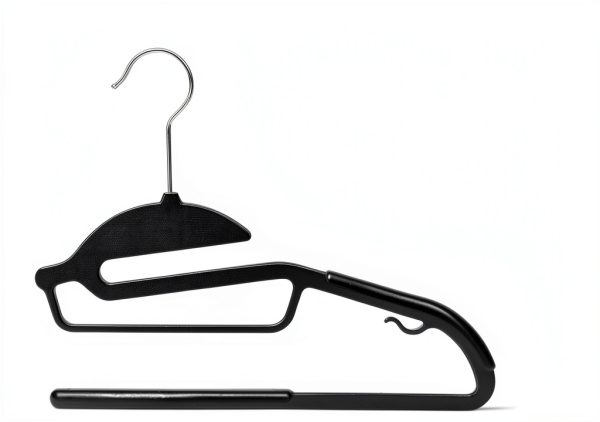 Amazon Basics Non-slip Heavy Duty Plastic Hanger with Rubber and Horizontal Bar, Pack of 50, Gray-3