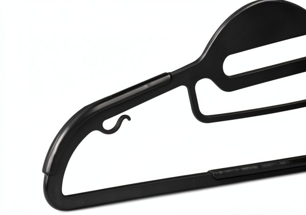 Amazon Basics Non-slip Heavy Duty Plastic Hanger with Rubber and Horizontal Bar, Pack of 50, Gray-5