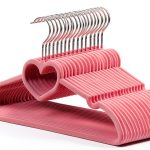 Velvet Hangers 20 Pack, 16" Non Slip Adult Hangers, Slim Clothes Hanger with 360 Degree Swivel Hook - Durable & Cute for Coats, Shirts, Dress (Pink)-0