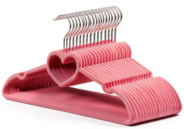 Velvet Hangers 20 Pack, 16" Non Slip Adult Hangers, Slim Clothes Hanger with 360 Degree Swivel Hook - Durable & Cute for Coats, Shirts, Dress (Pink)-0